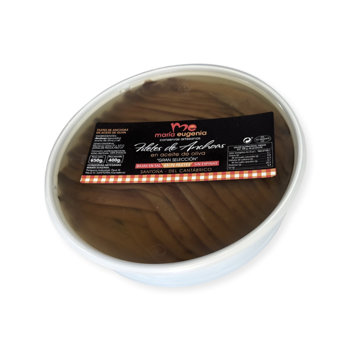 Oferta 3 panderetas Anchoa del Cantábrico 65/70 filetes. Portes incluidos.